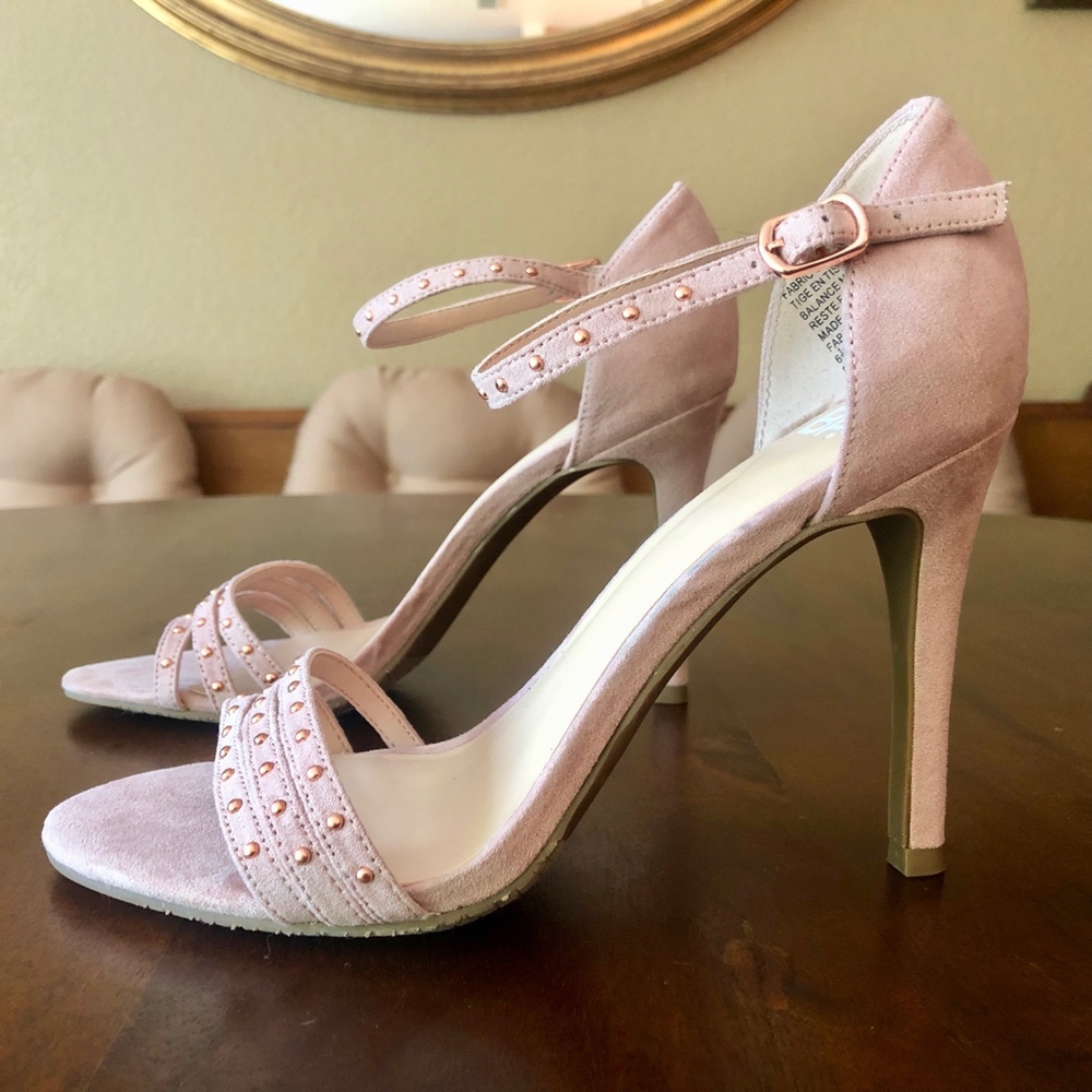 Blush Suede Sandals - Picture 2 of 6